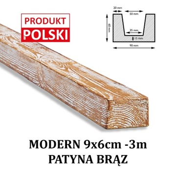 BELKI RUSTYKALNE BELKA MODERN Imitacja 9x6 3m