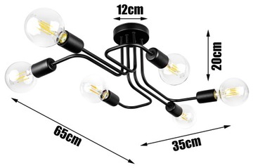 ПОТОЛОЧНЫЙ СВЕТИЛЬНИК, СВЕТОДИОДНАЯ ЛЮСТРА LOFT EDISON