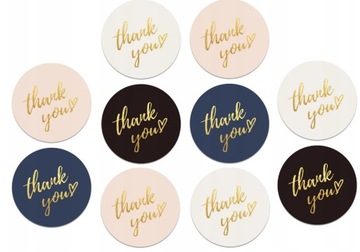 NAKLEJKI THANK YOU DZIĘKUJĘ SCRAPBOOKING 10szt