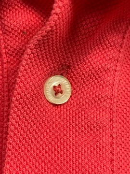 Tommy Hilfiger logo unikat róż longsleeve polo XL