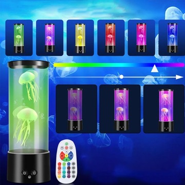 СОВРЕМЕННАЯ НАСТОЛЬНАЯ СВЕТОДИОДНАЯ ЛАМПА МЕДУЗА RGB 17 ЦВЕТОВ 29СМ