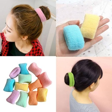 12 sztuk opasek do włosów Scrunchies Korea wysokie elastyczne gumki do makaroników