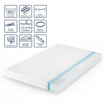 MATERAC Z ZIMNEJ PIANKI 7-STR 180X200 H2 (DO 80KG)