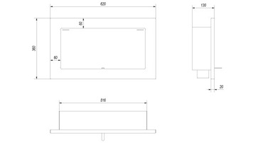ПОДВЕСНОЙ БИОКАМИН GOLF 2, СЕРТИФИКАТ TUV, КОМПЛЕКТ