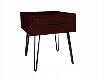 Szafka nocna wenge 40x40cm loft metalowe nogi