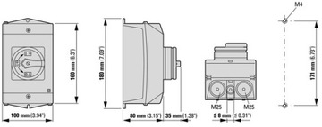 EATON 207318 Переключатель в корпусе P1-32/I2/SVB/HI11 IP65