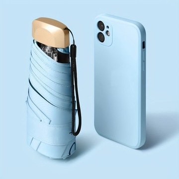 1 шт. мини-портативный зонт от солнца, складной водонепроницаемый солнцезащитный зонт с защитой от ультрафиолета