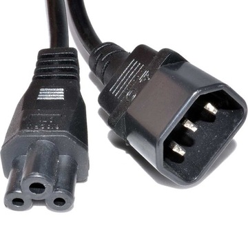 PRZEDŁUŻACZ KABEL ZASILANIA C14 NA C5 1.8M CZARNY