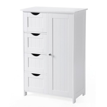 SZAFKA ŁAZIENKOWA KOMODA Z SZUFLADAMI 55 CM BIAŁA