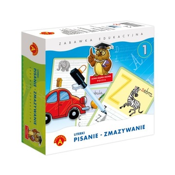 Pisanie - Zmazywanie: Literki, Sowa Mądra Głowa
