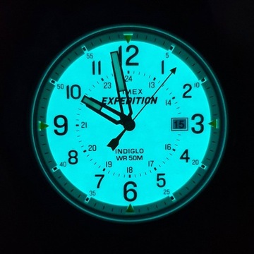 Timex Expedition МУЖСКИЕ ЧАСЫ INDIGLO LIGHT DATE 5ATM КОЖАНЫЕ