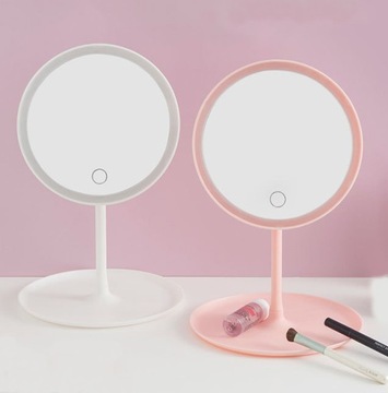 PODŚWIETLANE LUSTERKO KOSMETYCZNE MAKE UP LED 360°