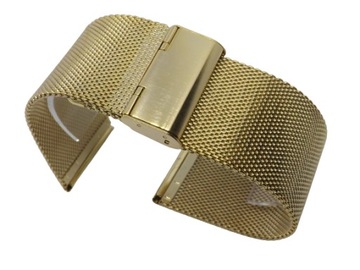BRANSOLETA DO ZEGARKA SIATKA MESH SLIM ZŁOTA 26MM