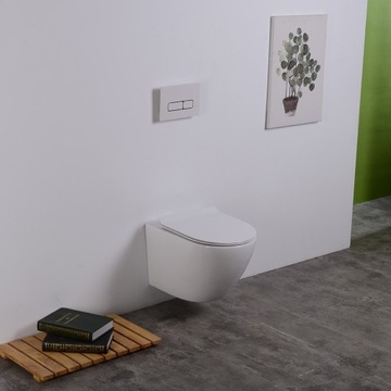 КАРКАСНОЕ СИДЕНЬЕ ДЛЯ УНИТАЗА SLIM BUTTON ARBO БЕТОННЫЙ КОМПЛЕКТ 7в1