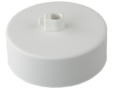 Podsufitka 1 otwór 80mm biała metalowa maskownica