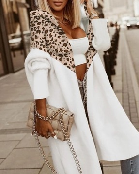 Cardigan for Women 2023 Fashion Contrast Leopard H