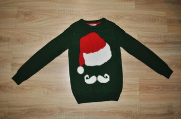 NEXT świąteczny sweter MIKOŁAJ ŚWIĘTA r. S BDB