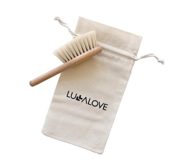 LULLALOVE MIĘKKA SZCZOTKA Z WŁOSIA KOZIEGO DLA NIEMOWLĄT RELAKSACYJNA