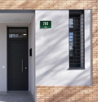 TABLICZKA ADRESOWA ZIELONA TABLICA Z NUMEREM DOMU NUMER DOMU 32x21cm