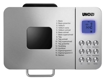 UNOLD 68456 ХЛЕБНАЯ МАШИНА С КЕРАМИЧЕСКОЙ ВСТАВКОЙ ХЛЕБ, БУЛКИ, ДЖЕМ
