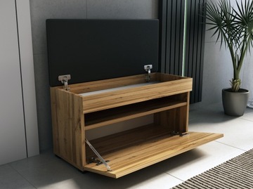 шкаф для обуви 80 с сиденьем 80 см, дуб Вотан