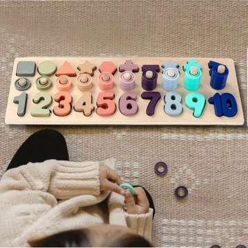 ДЕРЕВЯННЫЕ ГОЛОВОЛОМКИ С ЦИФРАМИ ДЛЯ ДЕТЕЙ, ИГРУШКИ ДЛЯ ИЗУЧЕНИЯ МАТЕМАТИКИ