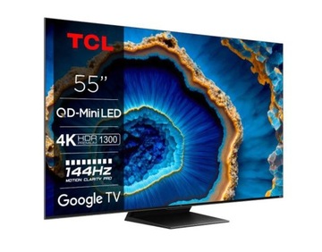 Telewizor TCL 55C803 MiniLED 144Hz QLED 4K UHD Google TV