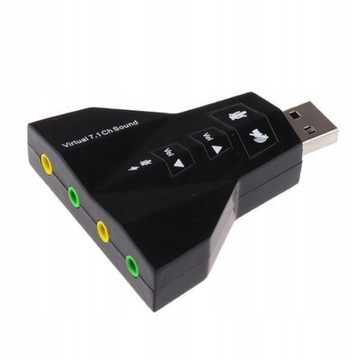 4X Zewnętrzny dźwięk 3D .1 CH USB 2.0