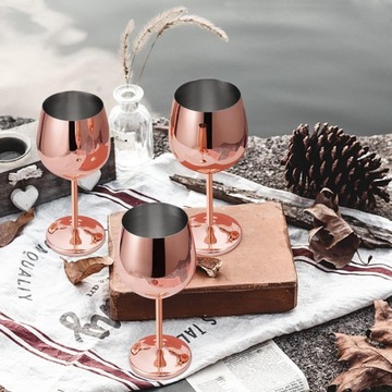 4X БОКАЛА ДЛЯ ВИНА МЕТАЛЛИЧЕСКИЕ БОКАЛЫ ДЛЯ САДОВОЙ ВЕЧЕРИНКИ 500 МЛ XXL MEGA