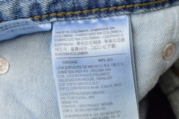 LEVIS strauss MODEL 514 SPODNIE MĘSKIE JEANS W36 L34