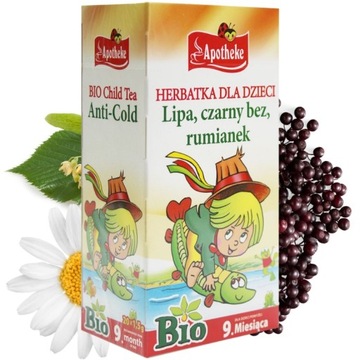 APOTHEKE HERBATKA DLA DZIECI LIPA CZARNY BEZ BIO