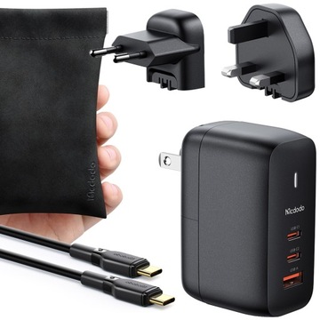 MCDODO GaN 3.0 БЫСТРОЕ ЗАРЯДНОЕ УСТРОЙСТВО USB-C PD USB-A 65 Вт