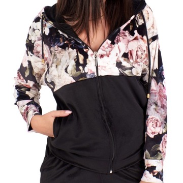 КОМПЛЕКТ ЖЕНСКИЙ ВЕЛУРОВЫЙ СПОРТИВНЫЙ КОСТЮМ, СВИТШОТ, БРЮКИ, РАЗМЕР-4XL