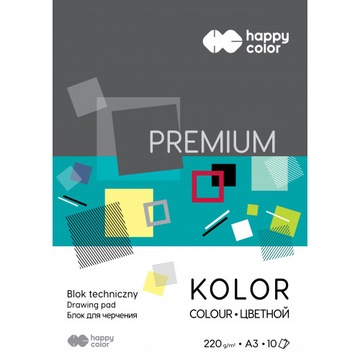 Blok techniczny kolor HAPPY COLOR A3 10ark PREMIUM