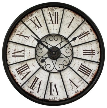 KUTY zegar ścienny 60cm IRON cichy RETRO VINTAGE !