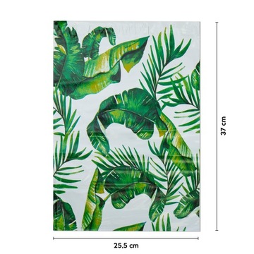 FOLIOPAKI KURIERSKIE MOCNE KOPERTY 255x370 ZIELONE LIŚCIE 50 sztuk