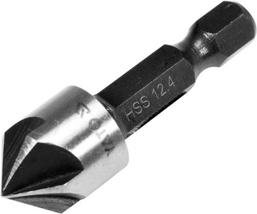 YATO POGŁĘBIACZ DO METALU STAL HSS 12,4mm x 40mm HEX DO FAZOWANIA YT-44724