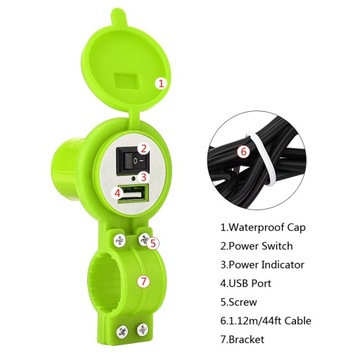 Универсальная USB-розетка для зарядки мотоцикла.