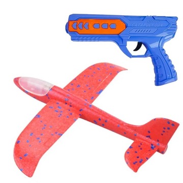 PISTOLET WYRZUTNIA SAMOLOT STYROPIANOWY RZUTKA KOLORY