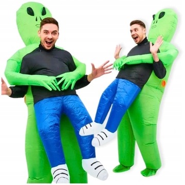DMUCHANY KOSTIUM ALIEN UFO KOSMITA PRZEBRANIE STRÓJ HALLOWEEN NA PREZENT