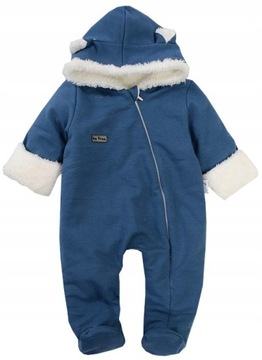 KOMBINEZON PAJAC OCIEPLANY FUTRO BAWEŁNA 80 L46A