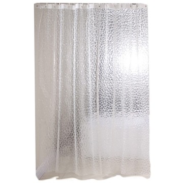 Прозрачная занавеска для душа с 12 крючками 2х1,8м