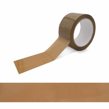 TAŚMA PAKOWA 48mm/66m KLEJĄCA brązowa mocna 1szt