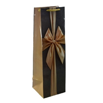 Бумажные пакеты 12х11х39, декоративные ламинированные пакеты для бутылки вина х10