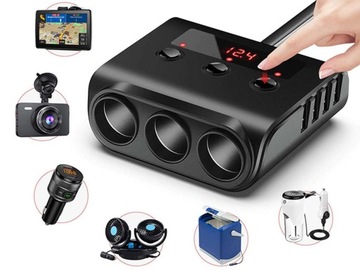 РАЗЪЕМ ПРИКУРИВАТЕЛЯ НА 4 USB-ЗАРЯДКИ