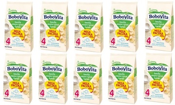 10x Kaszka Mleczno-Ryżowa Bobovita Banan 400g