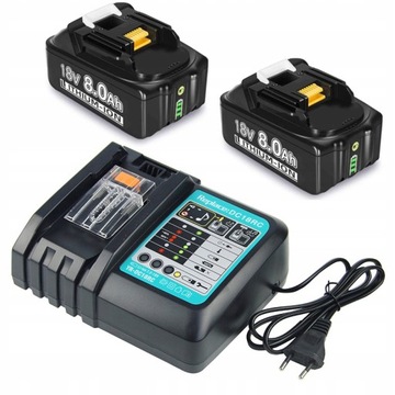 SZYBKA ŁADOWARKA DC18RC + AKUMULATOR BATERIA 18V 8Ah 2szt DO Makita BL1850