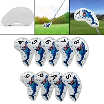 9шт железные чехлы на голову из искусственной кожи белого цвета