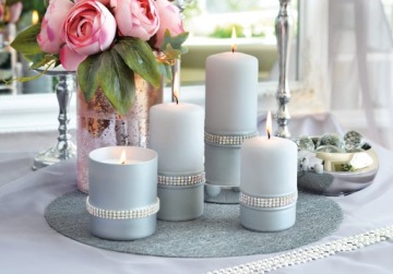 Декоративная СВЕЧА LAURA SILVER ARTMAN 10см СВЕЧА