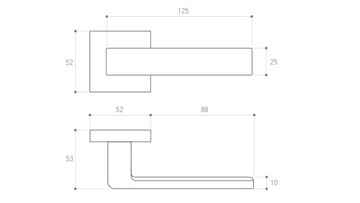 РУЧКА ДВЕРНАЯ РУМБА, ЦВЕТ НИКЕЛЬ АТЛАСНЫЙ БАРХАТ